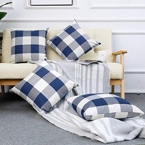 Home Decor Plaid Pattern Cushion Cover Throw Pillow Cases Sofa Car Pillowcase